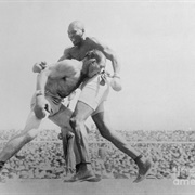 Jack Johnson in the Ring With James Jefferies