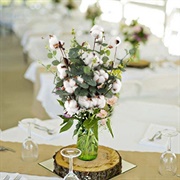 Cotton Stems Centerpieces