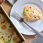 Baked Eggs With Marble Cheddar