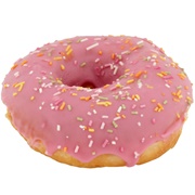 Pink Iced Ring Doughnut