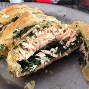 Spinach and Salmon Pesto Puff Pastry