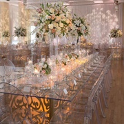 Glass Top Tables at Wedding