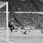 Geoff Hurst Scores the Third Goal in the 1966 World Cup Final