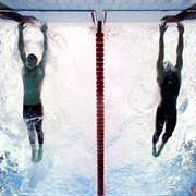 Michael Phelps Wins the Gold Medal in the Men&#39;s 100M Butterfly, Beijing Olympics (Heinz Kluetmeier)