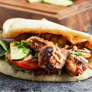 Roasted Chicken Naan Wrap