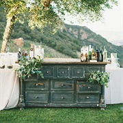 Furniture Used as Wedding Bar