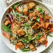 Miso Chicken and Rice Noodle Salad