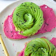 Avocado Toast With Rose Jam