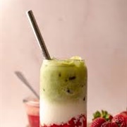 Strawberry Iced Matcha