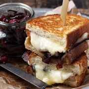 Cheese Curd Grilled Cheese With Teriyaki Sauce