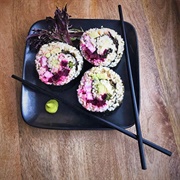 Shaved Purple Coconut Sushi (Cosmic Coconut Sushi)