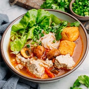 Bun Rieu With Steak and Tofu