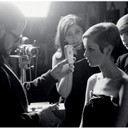 Twiggy at a Photoshoot (Burt Glinn)