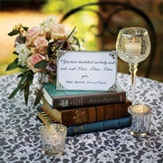 Books as Wedding Decor