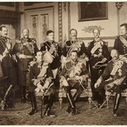 Nine Sovereigns at Windsor for the Funeral of King Edward VII (William Downey)