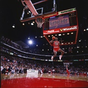 Michael Jordan at the Slam Dunk Contest (Walter Iooss, Jr.)