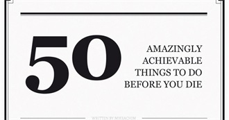 50 Things to Do Before You Die