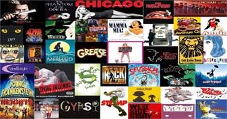 Musicals I Have Listened to at Least One Song From