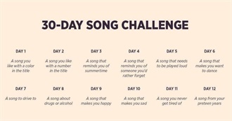 Lara&#39;s 30-Day Song Challenge