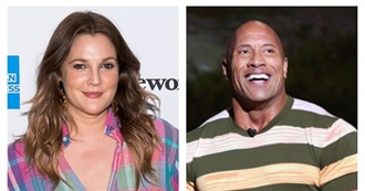 Drew Barrymore and Dwayne Johnson