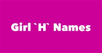 Baby Girl H Names - Which Do You Like?