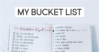 Elysia&#39;s Bucket List 11/08/2021