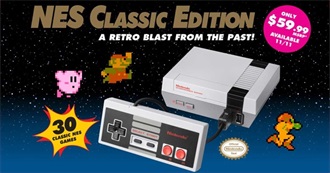 Games Available on the NES Classic Edtion