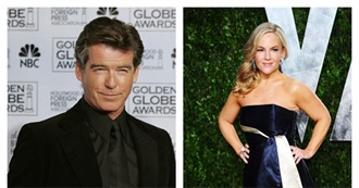 Pierce Brosnan and Rachael Harris