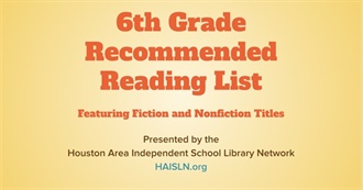 HAISLN 6th Grade Recommended Reading List