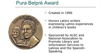 Pura Belpr&#233; Award Winners &amp; Honorees for Latinx Lit for Children/Youth (Up to 2017)