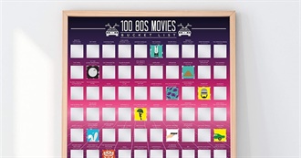 100 80s Movies Bucket List Scratch off Poster