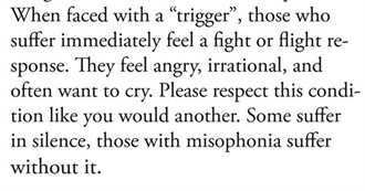 Misophonia Triggers