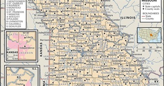 Largest Cities &amp; Seats of Every Missouri County