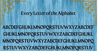 Every Letter of the Alphabet