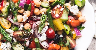 Vegetables and Garnishes for a Green Salad