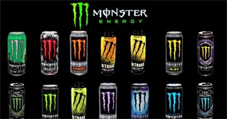 Flavors of Monster Energy