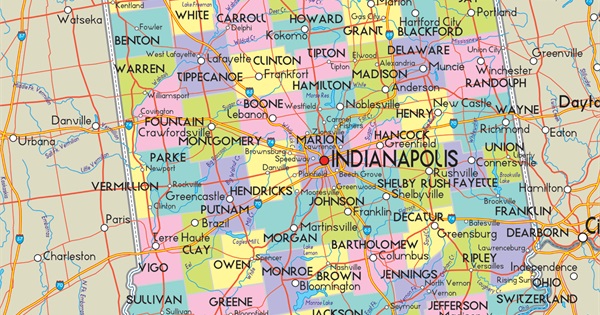 Largest Cities Seats Of Every Indiana County