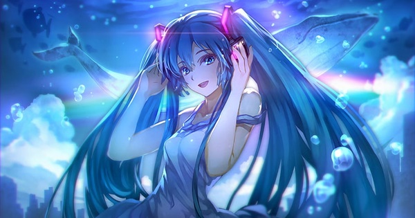 Blue haired female anime character HD wallpaper  Wallpaper Flare