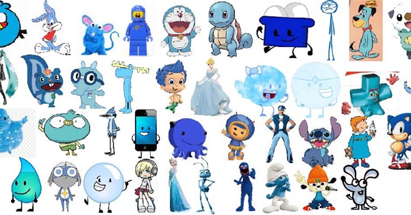 blue characters