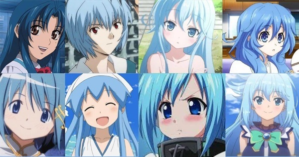 Navy & Blue Haired Anime Characters