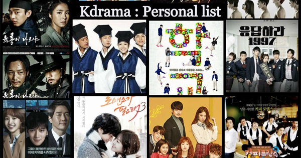  Kdrama  Personal List 